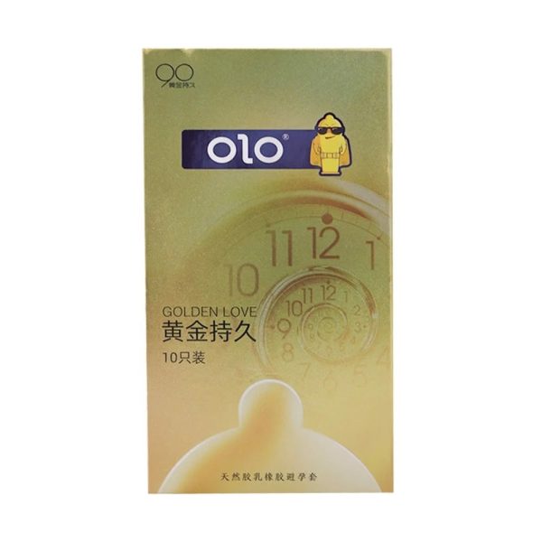 Bao cao su OLO 0.01 Gold - Sieu mong, keo dai thoi gian - Hop 10 cai